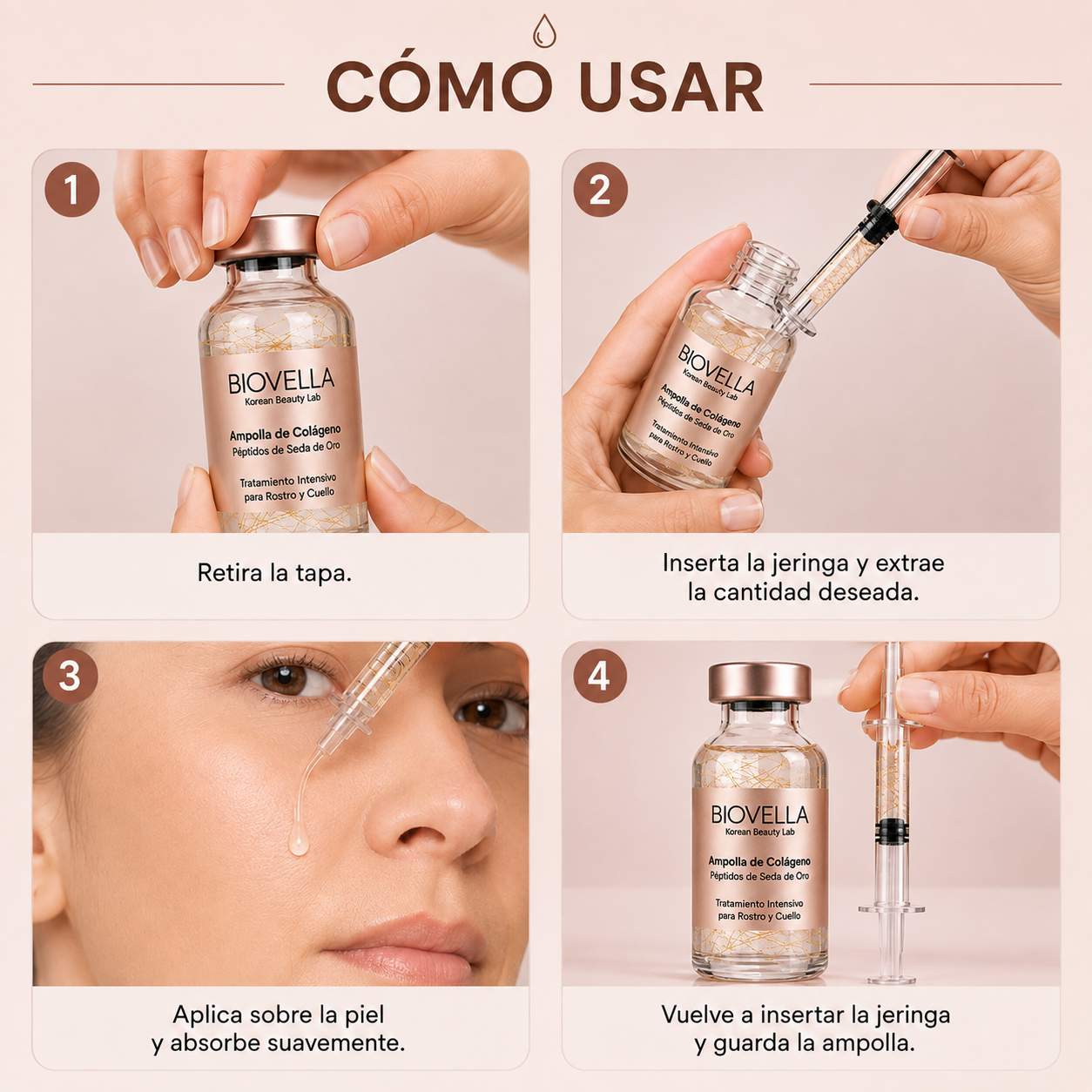 BioVella – Sérum Coreano con Efecto Lifting (Visible desde la Primera Aplicación)